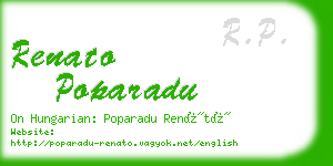 renato poparadu business card